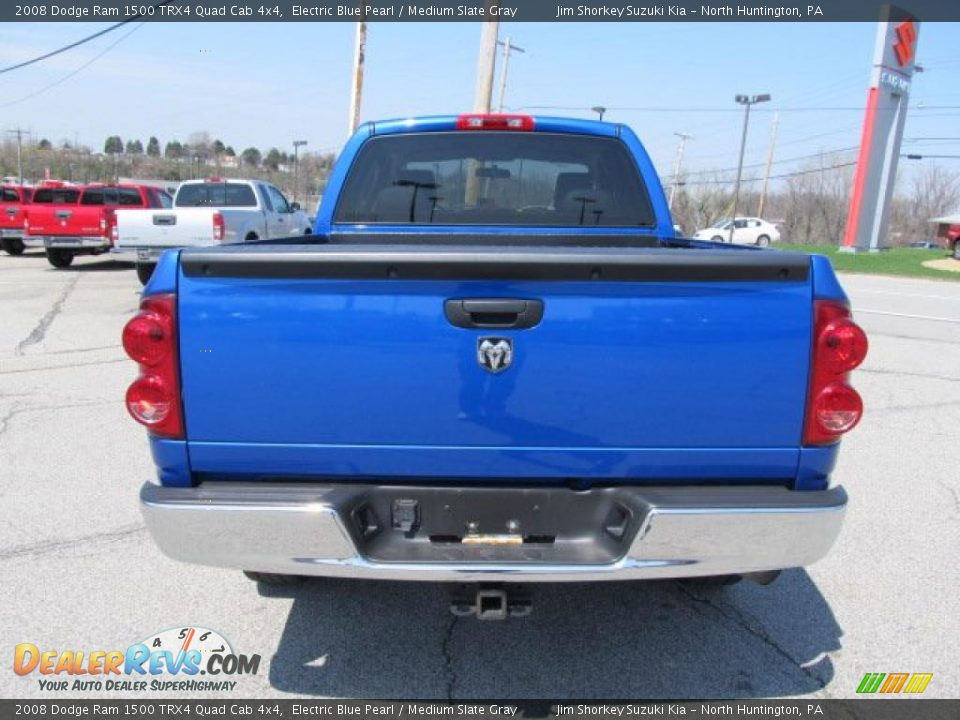 2008 Dodge Ram 1500 TRX4 Quad Cab 4x4 Electric Blue Pearl / Medium Slate Gray Photo #4