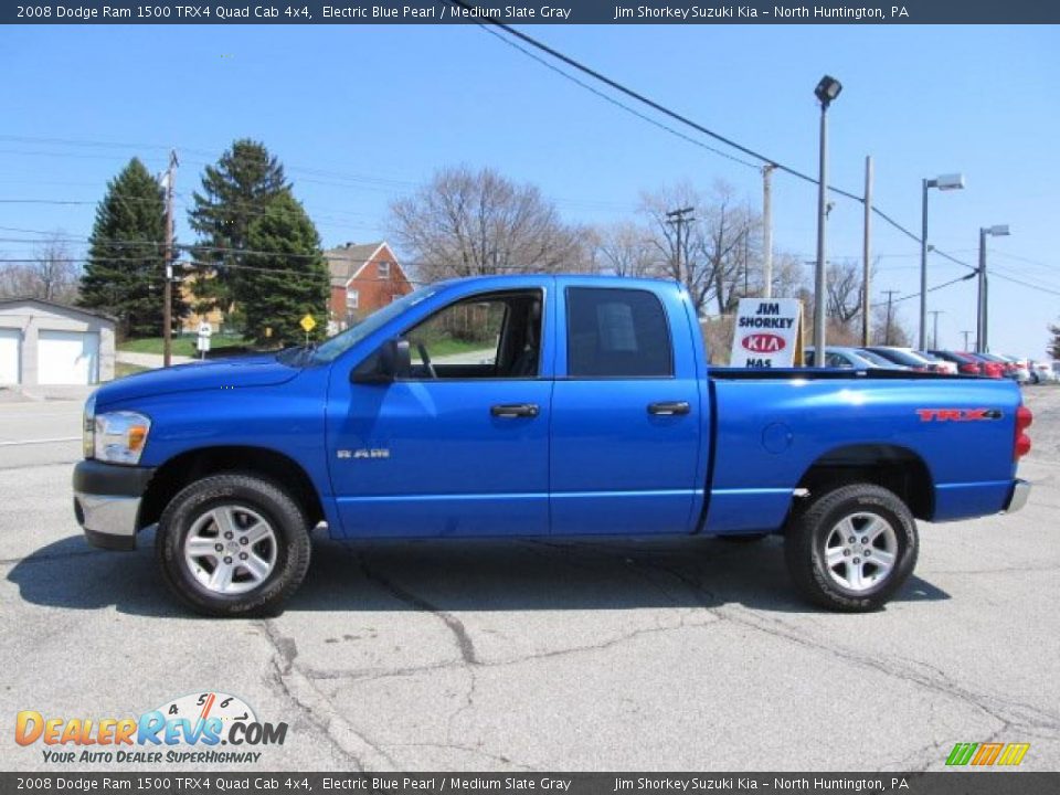 Electric Blue Pearl 2008 Dodge Ram 1500 TRX4 Quad Cab 4x4 Photo #6