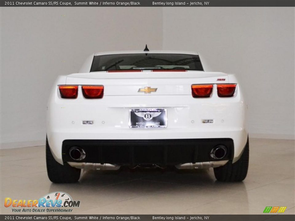 2011 Chevrolet Camaro SS/RS Coupe Summit White / Inferno Orange/Black Photo #6