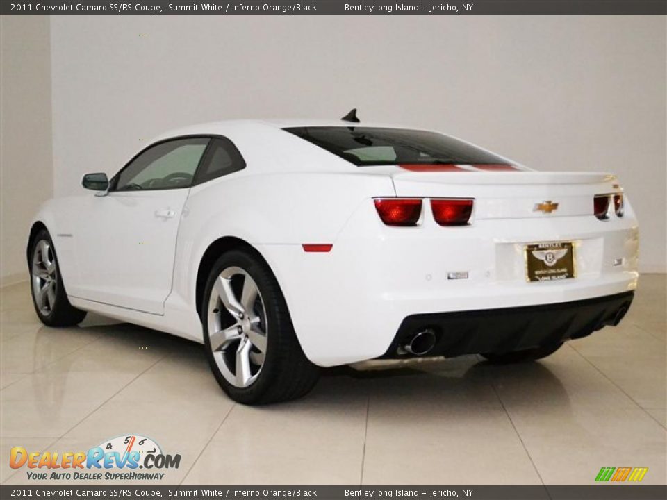 2011 Chevrolet Camaro SS/RS Coupe Summit White / Inferno Orange/Black Photo #7