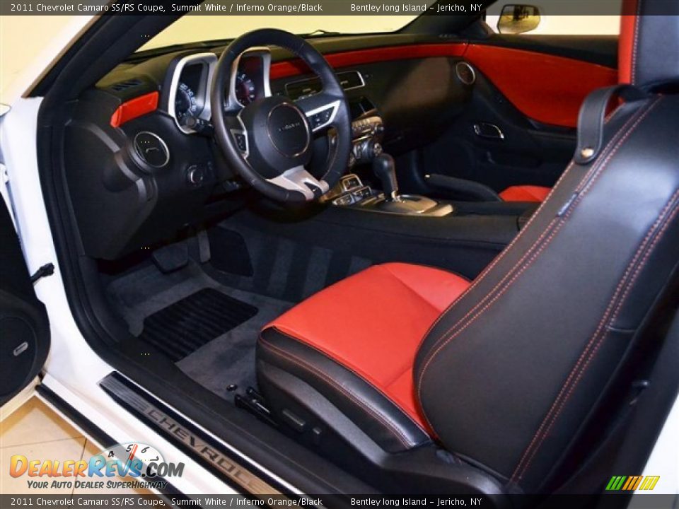 Inferno Orange/Black Interior - 2011 Chevrolet Camaro SS/RS Coupe Photo #8
