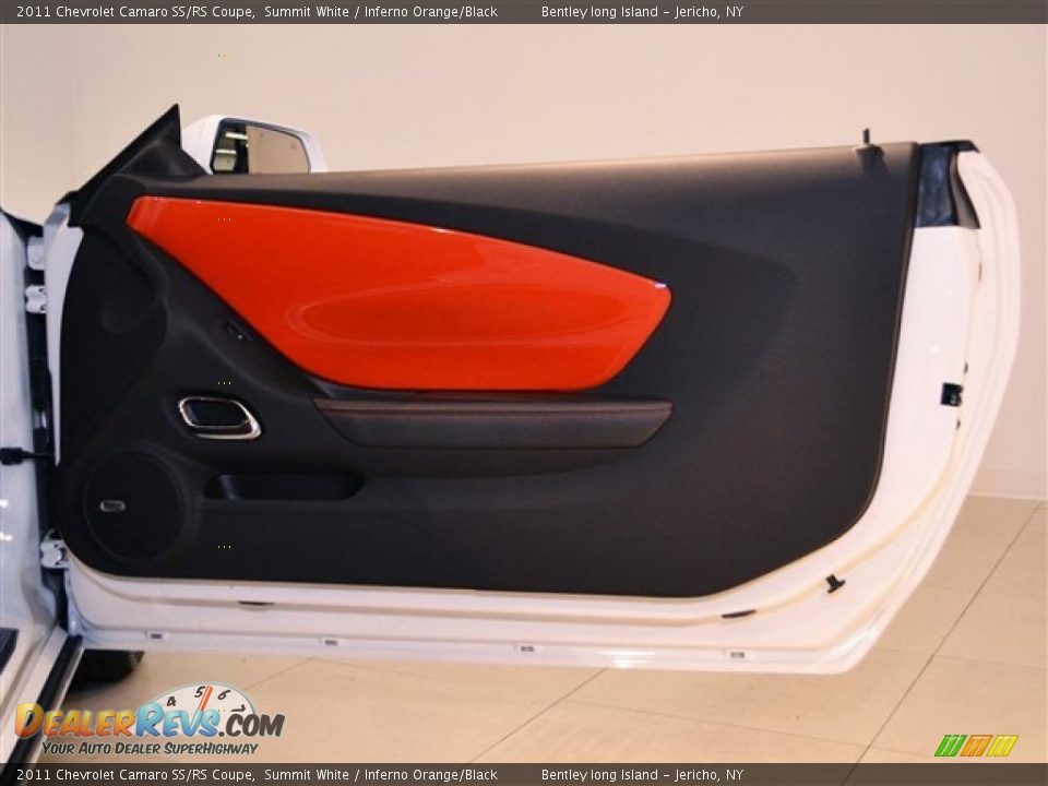 2011 Chevrolet Camaro SS/RS Coupe Summit White / Inferno Orange/Black Photo #16