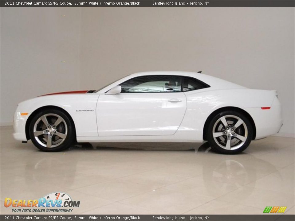2011 Chevrolet Camaro SS/RS Coupe Summit White / Inferno Orange/Black Photo #18
