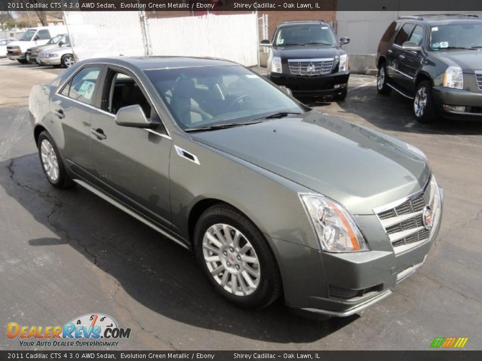 2011 Cadillac CTS 4 3.0 AWD Sedan Evolution Green Metallic / Ebony Photo #3