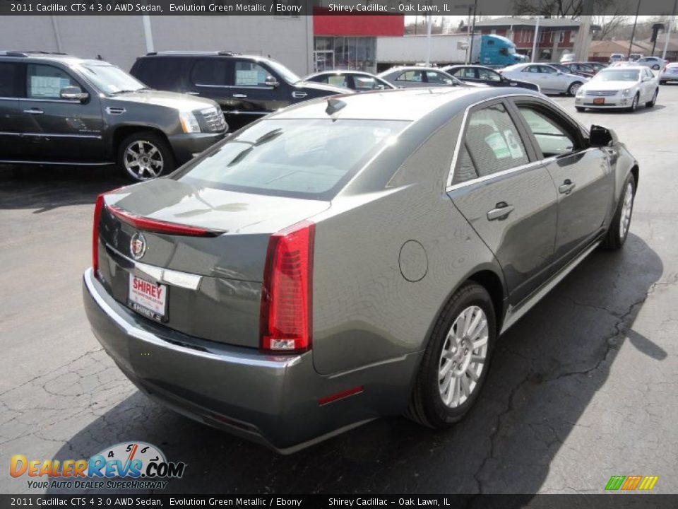 Evolution Green Metallic 2011 Cadillac CTS 4 3.0 AWD Sedan Photo #4
