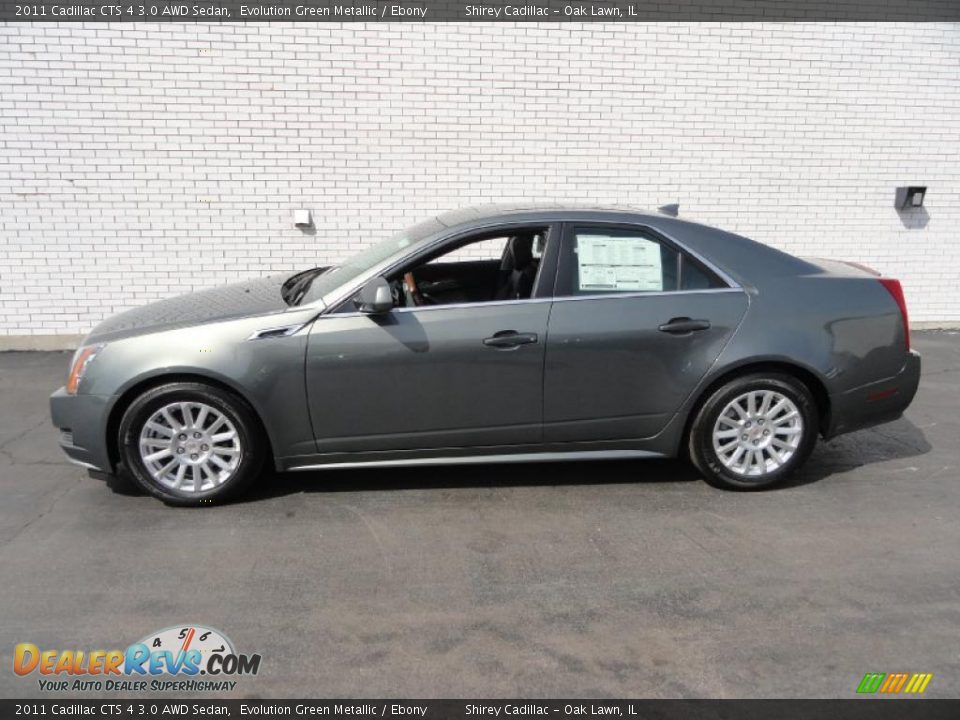 2011 Cadillac CTS 4 3.0 AWD Sedan Evolution Green Metallic / Ebony Photo #7