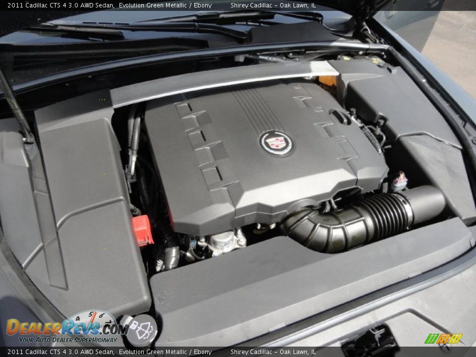2011 Cadillac CTS 4 3.0 AWD Sedan Evolution Green Metallic / Ebony Photo #16