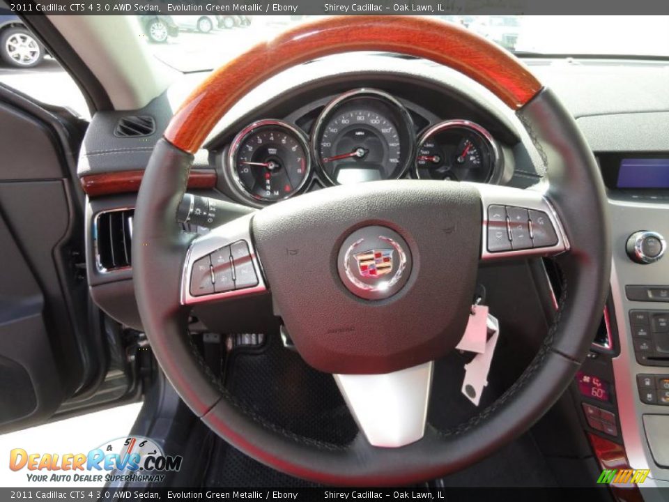 2011 Cadillac CTS 4 3.0 AWD Sedan Evolution Green Metallic / Ebony Photo #17