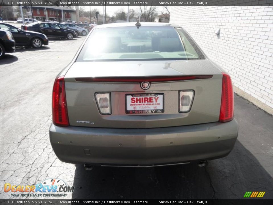2011 Cadillac STS V6 Luxury Tuscan Bronze ChromaFlair / Cashmere/Dark Cashmere Photo #4