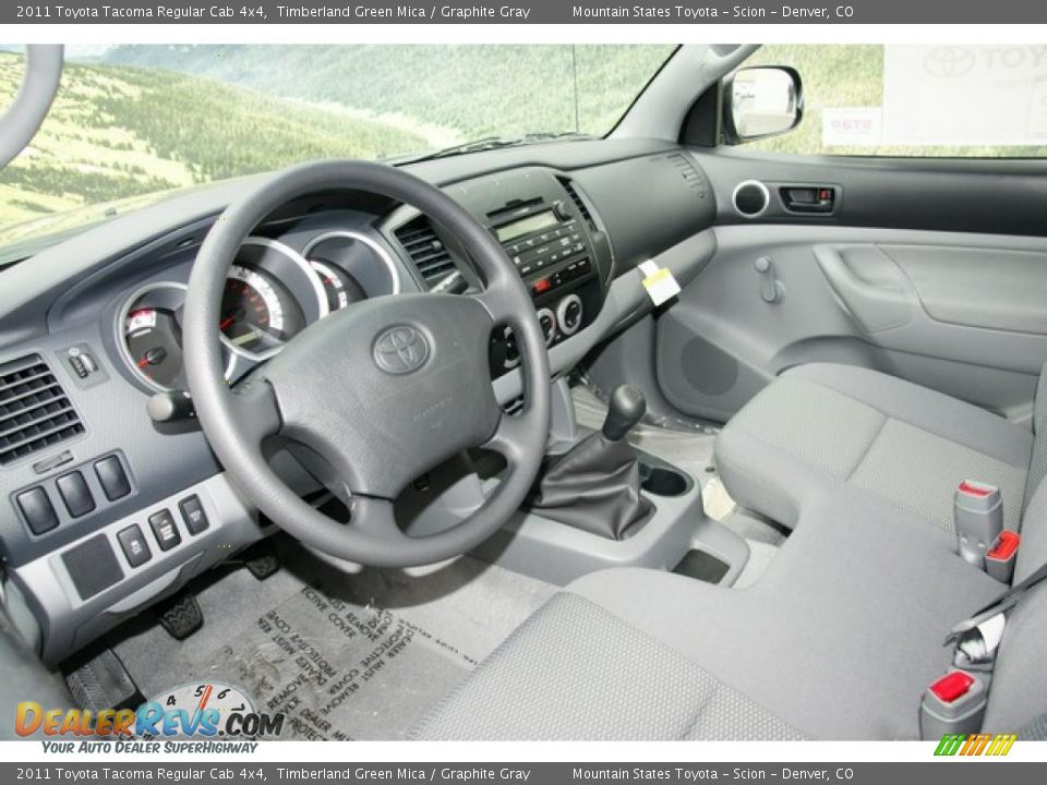 Graphite Gray Interior - 2011 Toyota Tacoma Regular Cab 4x4 Photo #4