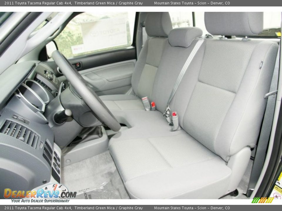 Graphite Gray Interior - 2011 Toyota Tacoma Regular Cab 4x4 Photo #5