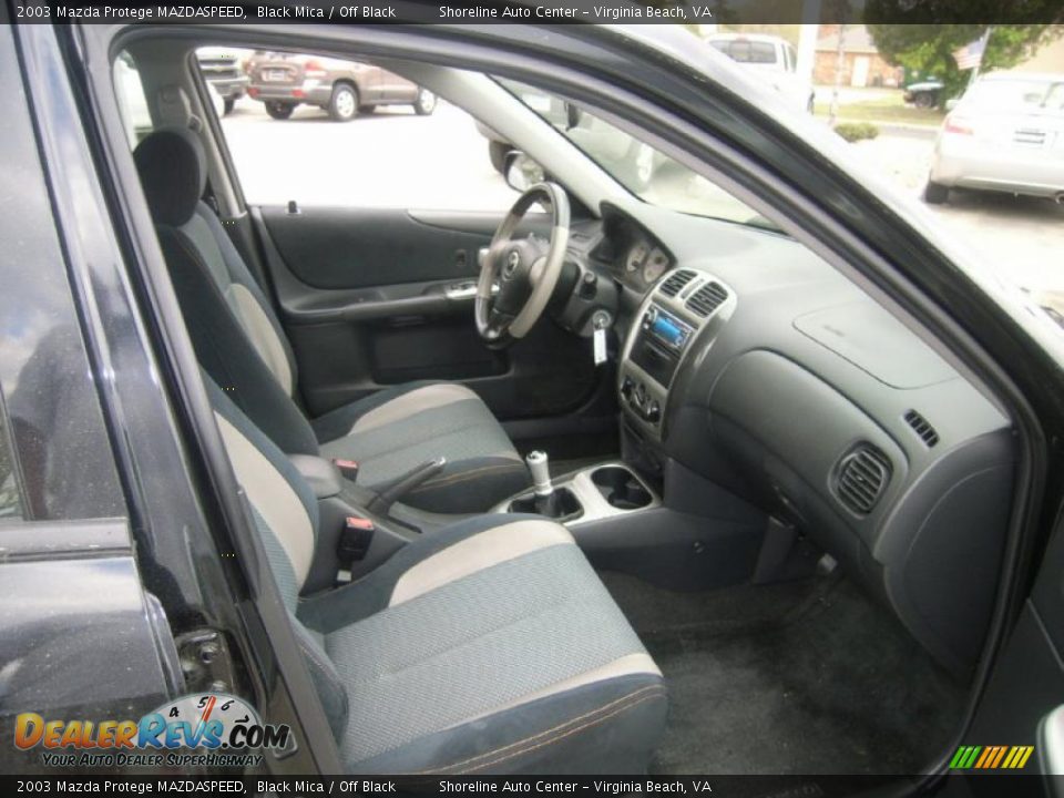 2003 Mazda Protege MAZDASPEED Black Mica / Off Black Photo #13