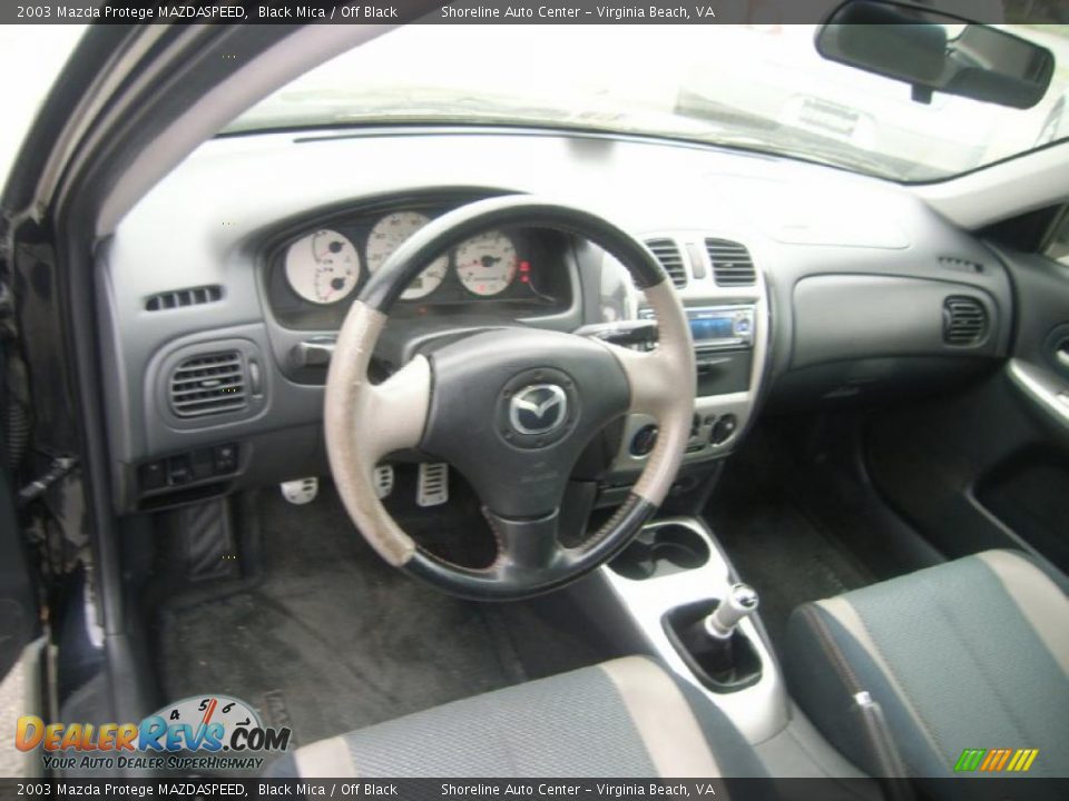 2003 Mazda Protege MAZDASPEED Black Mica / Off Black Photo #17
