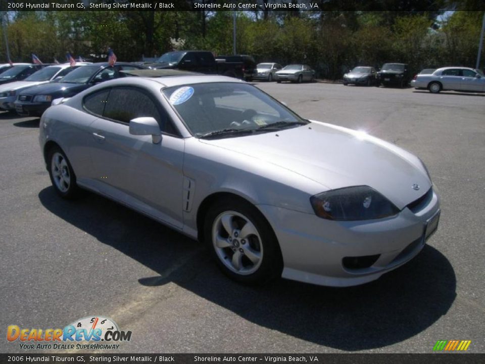 2006 Hyundai Tiburon GS Sterling Silver Metallic / Black Photo #7