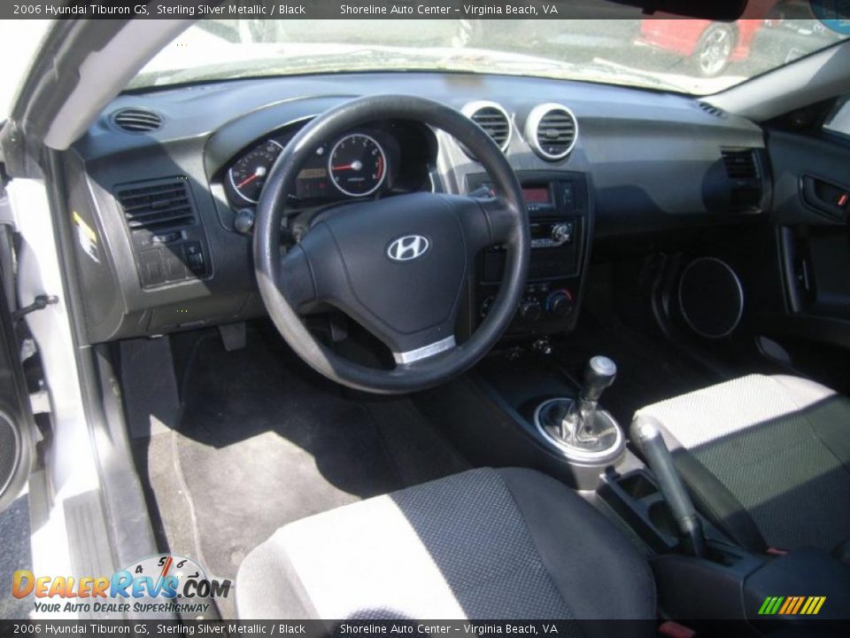 2006 Hyundai Tiburon GS Sterling Silver Metallic / Black Photo #15