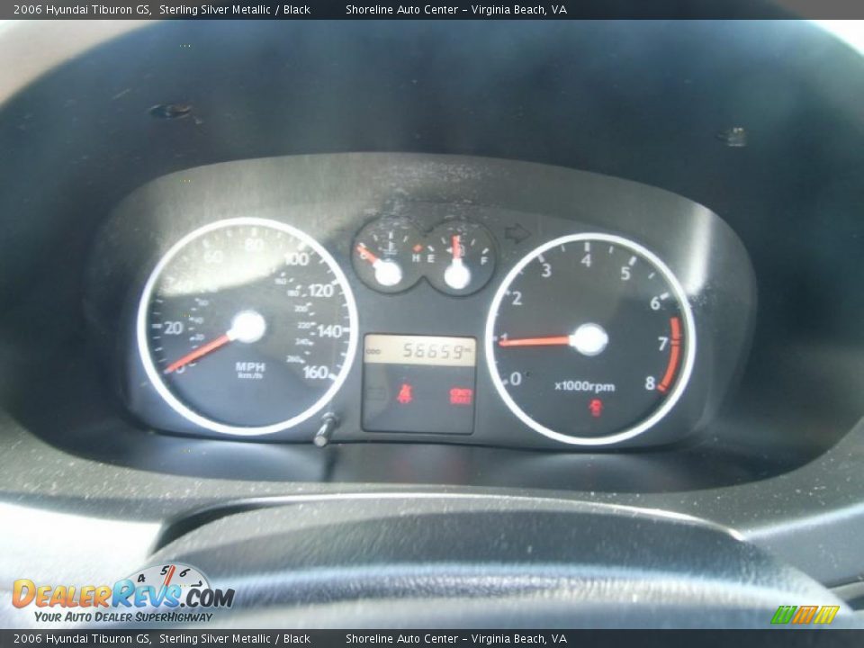 2006 Hyundai Tiburon GS Sterling Silver Metallic / Black Photo #17