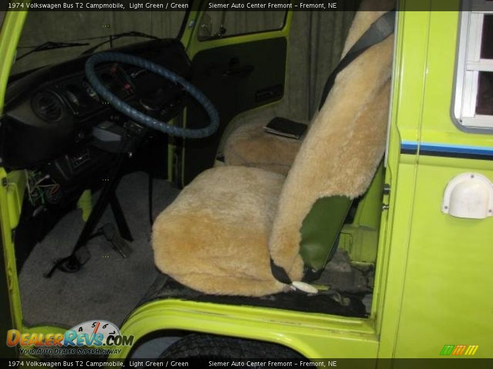 1974 Volkswagen Bus T2 Campmobile Light Green / Green Photo #15