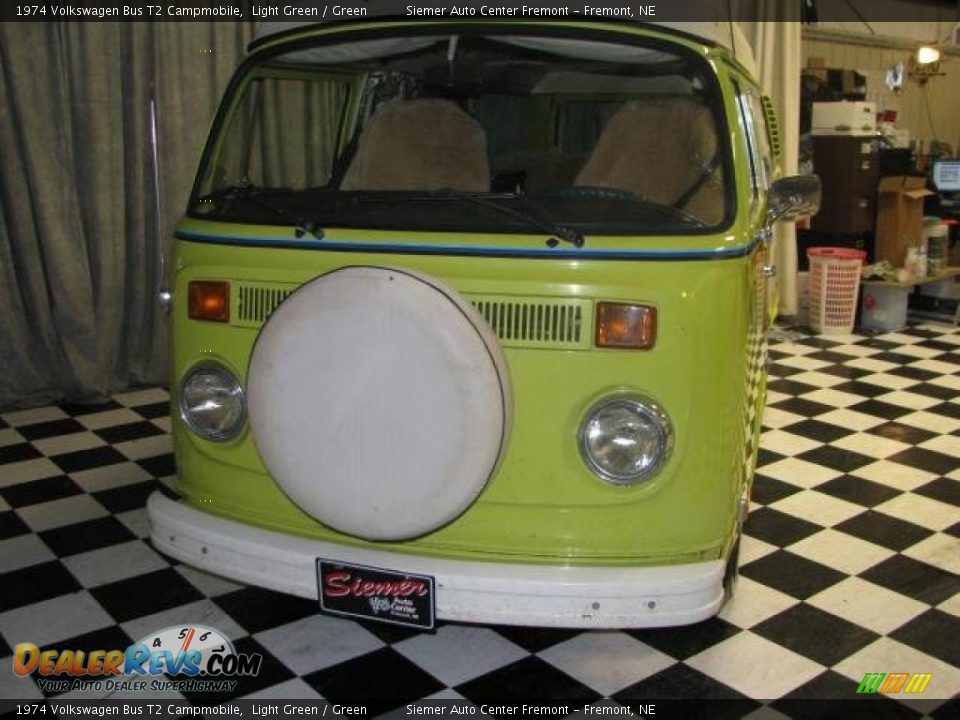 1974 Volkswagen Bus T2 Campmobile Light Green / Green Photo #19