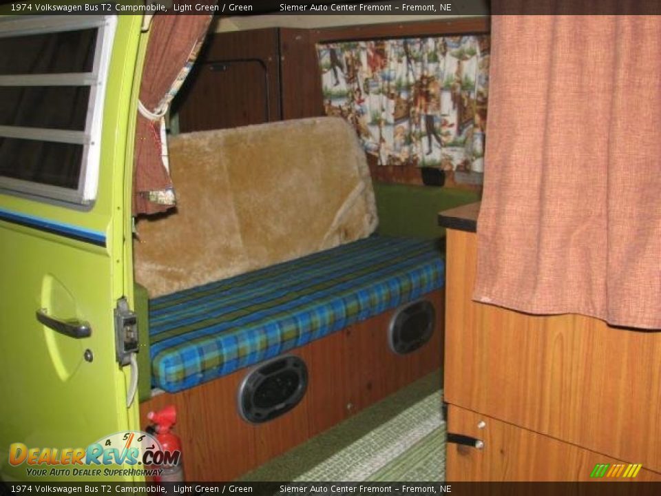 1974 Volkswagen Bus T2 Campmobile Light Green / Green Photo #21