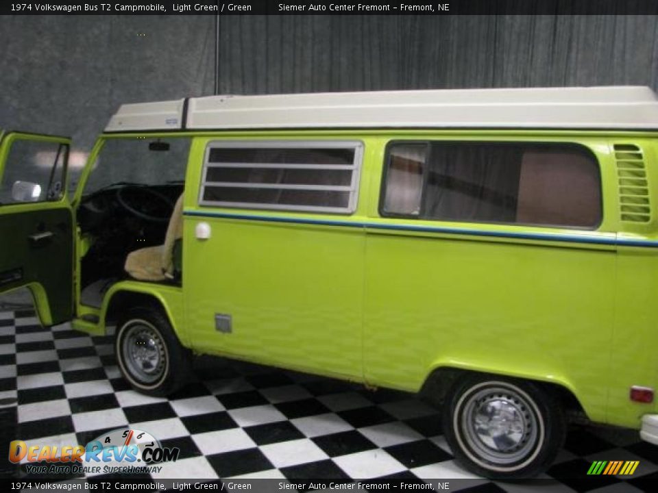 1974 Volkswagen Bus T2 Campmobile Light Green / Green Photo #28