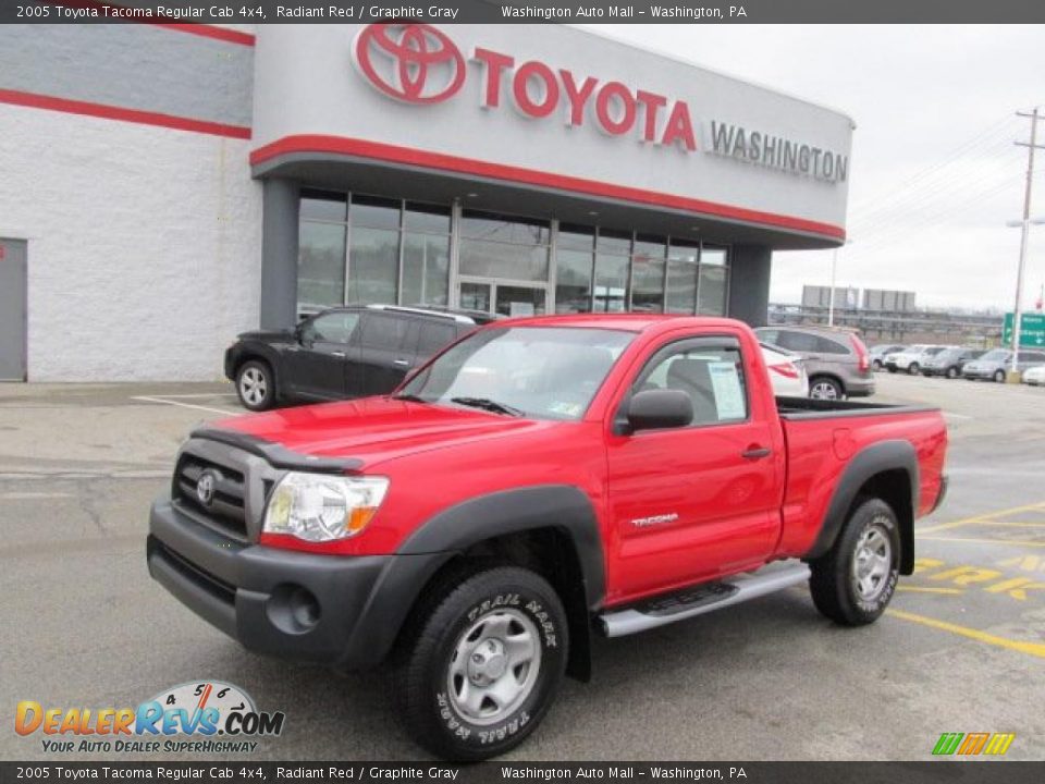 2005 Toyota Tacoma Regular Cab 4x4 Radiant Red / Graphite Gray Photo #1