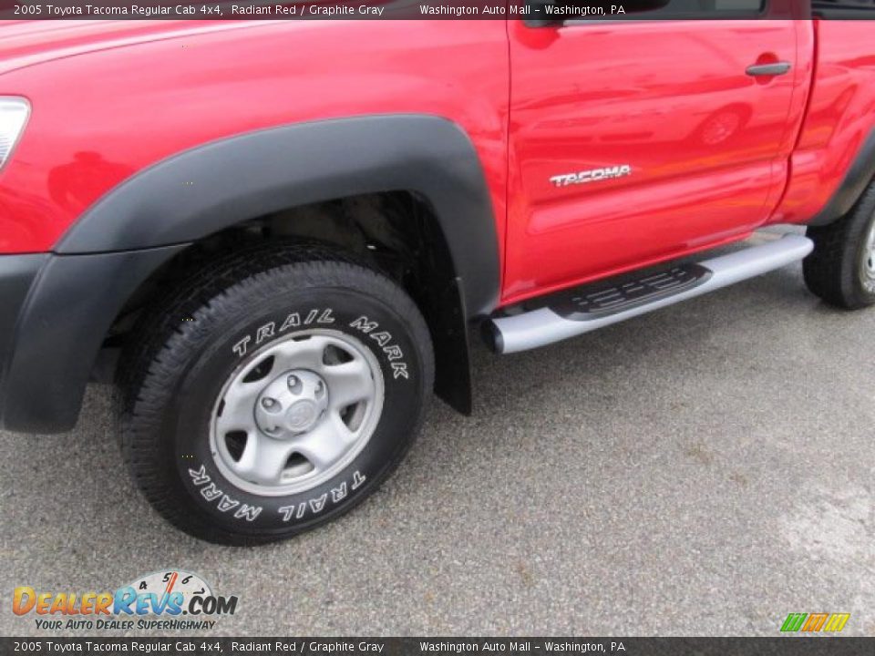 2005 Toyota Tacoma Regular Cab 4x4 Radiant Red / Graphite Gray Photo #3