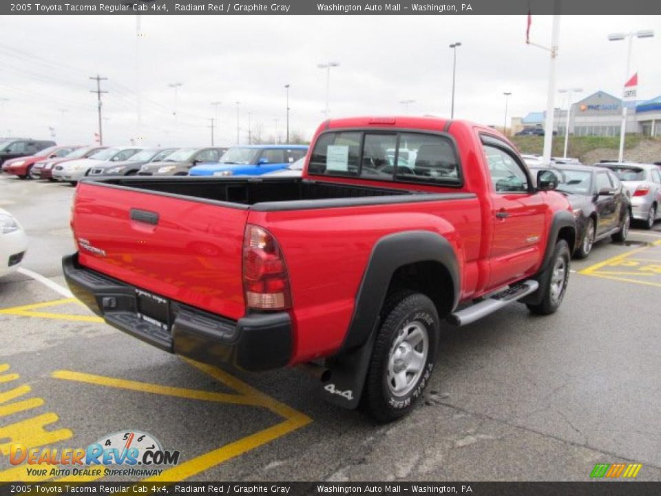 2005 Toyota Tacoma Regular Cab 4x4 Radiant Red / Graphite Gray Photo #8
