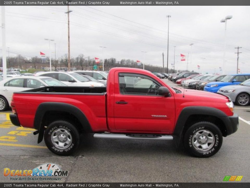 2005 Toyota Tacoma Regular Cab 4x4 Radiant Red / Graphite Gray Photo #9
