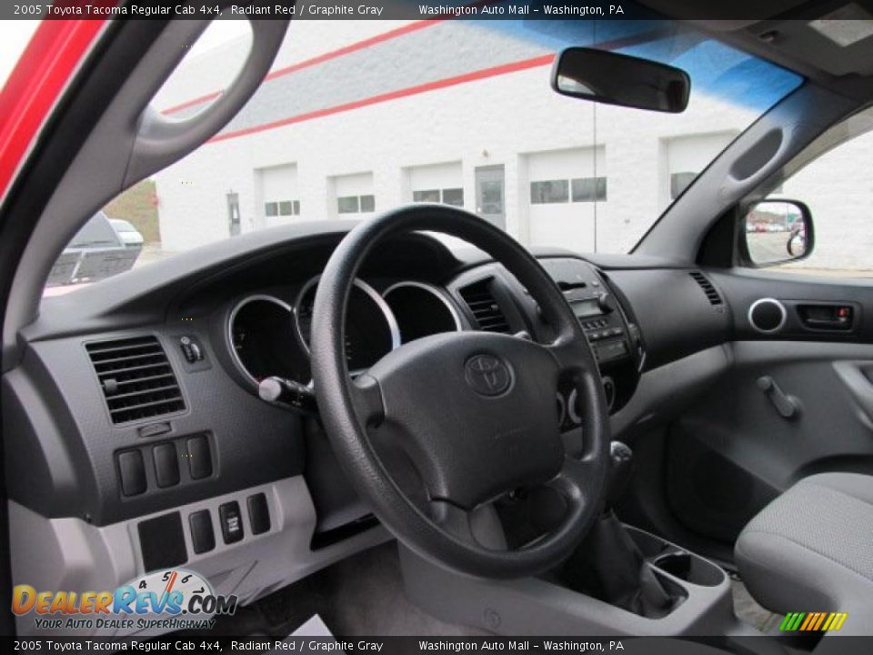 Graphite Gray Interior - 2005 Toyota Tacoma Regular Cab 4x4 Photo #12