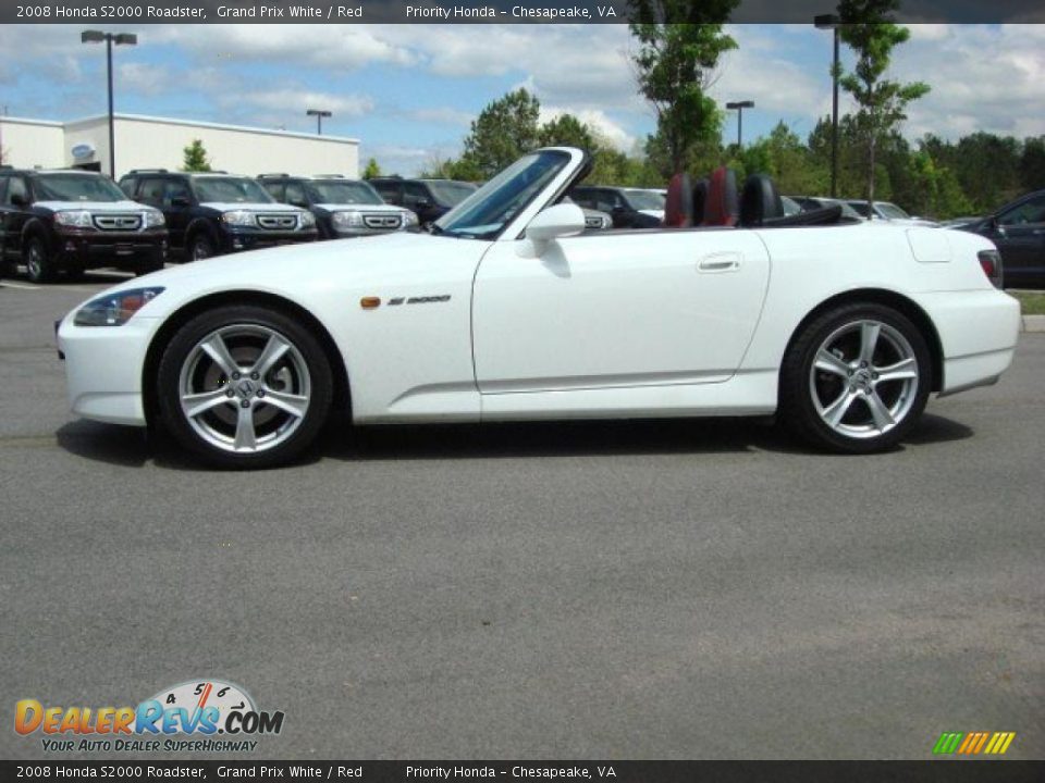 2008 Honda S2000 Roadster Grand Prix White / Red Photo #3