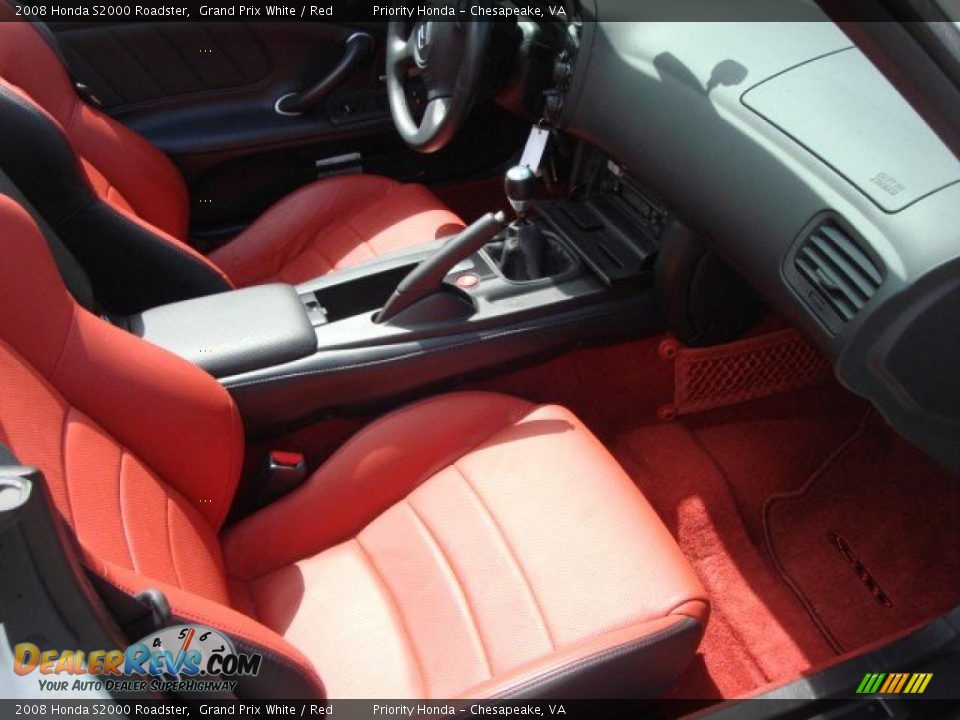 2008 Honda S2000 Roadster Grand Prix White / Red Photo #10