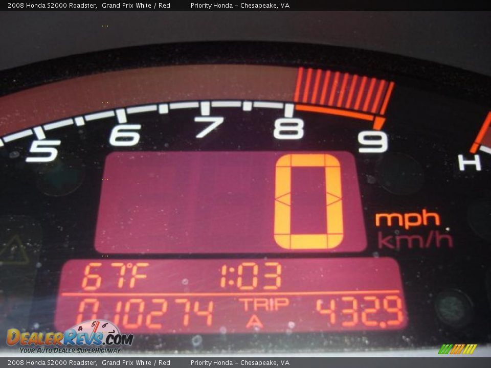 2008 Honda S2000 Roadster Grand Prix White / Red Photo #12