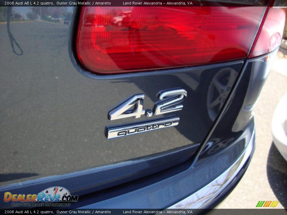 2008 Audi A8 L 4.2 quattro Oyster Gray Metallic / Amaretto Photo #6