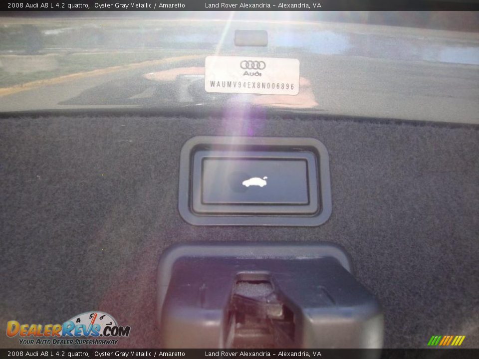 2008 Audi A8 L 4.2 quattro Oyster Gray Metallic / Amaretto Photo #8