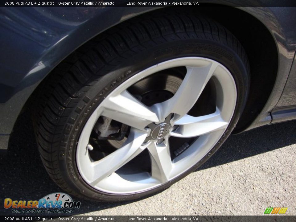 2008 Audi A8 L 4.2 quattro Oyster Gray Metallic / Amaretto Photo #10
