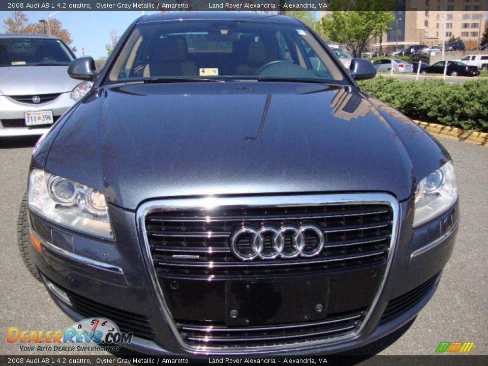 2008 Audi A8 L 4.2 quattro Oyster Gray Metallic / Amaretto Photo #13