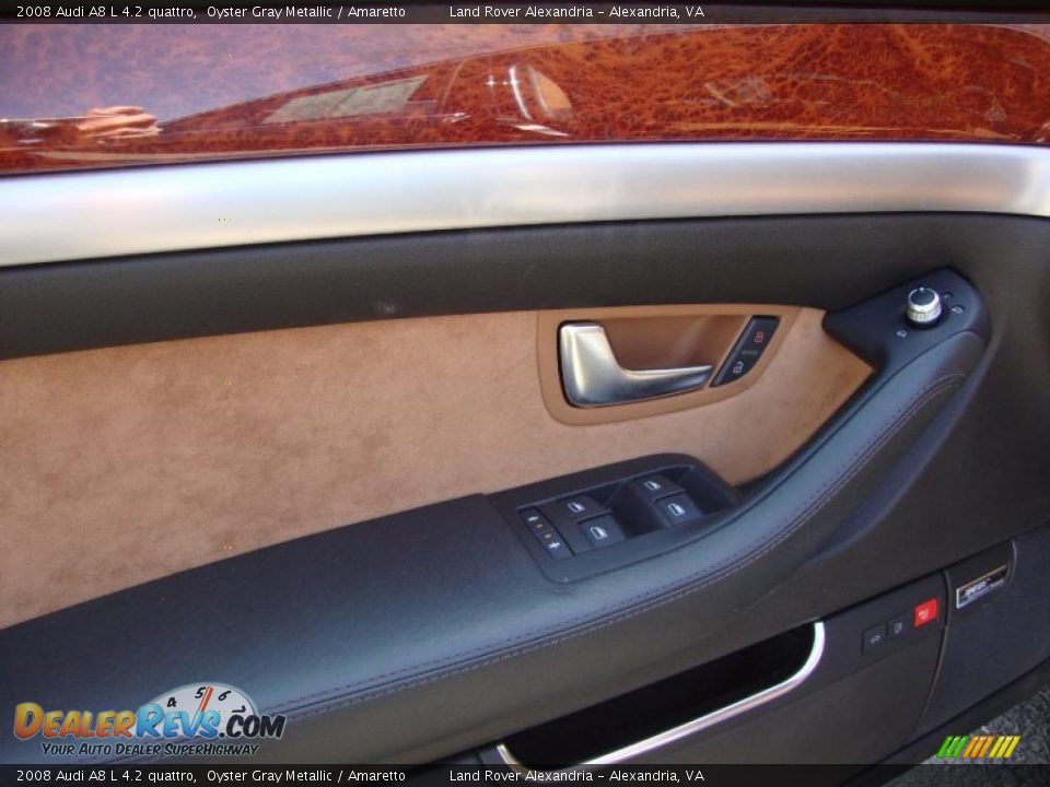 2008 Audi A8 L 4.2 quattro Oyster Gray Metallic / Amaretto Photo #14