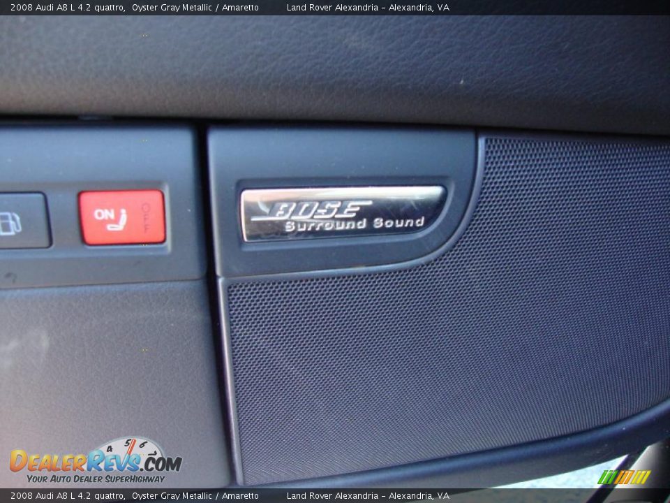 2008 Audi A8 L 4.2 quattro Oyster Gray Metallic / Amaretto Photo #15