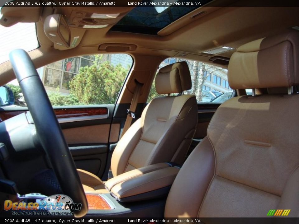 2008 Audi A8 L 4.2 quattro Oyster Gray Metallic / Amaretto Photo #17