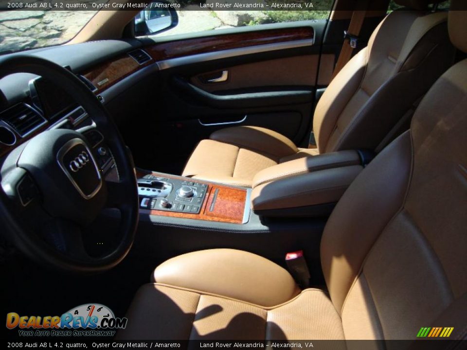 2008 Audi A8 L 4.2 quattro Oyster Gray Metallic / Amaretto Photo #18