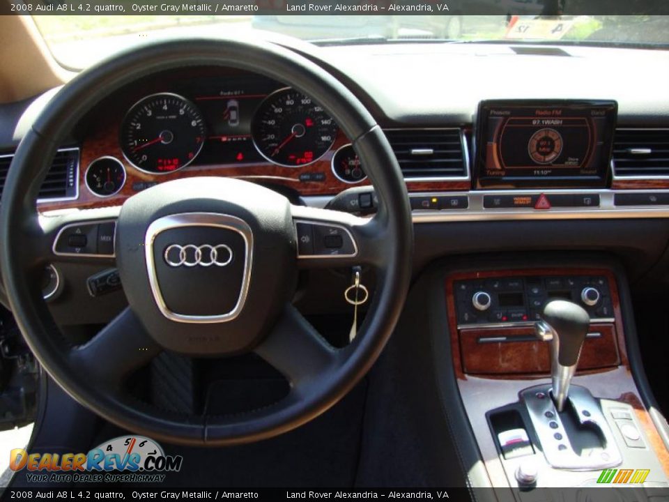 2008 Audi A8 L 4.2 quattro Oyster Gray Metallic / Amaretto Photo #19