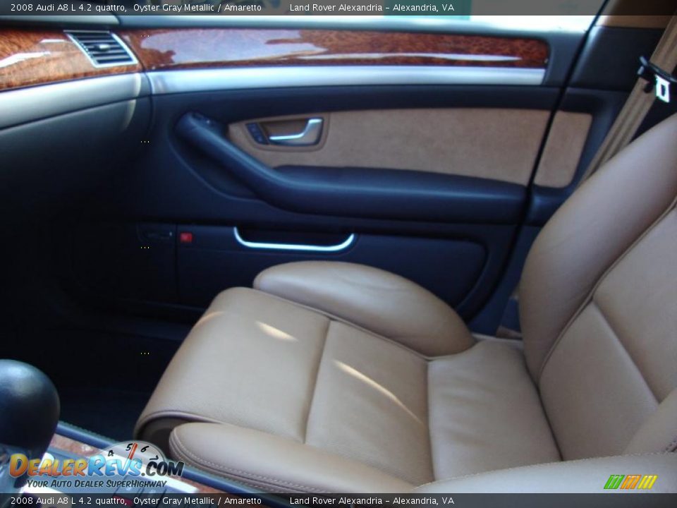 2008 Audi A8 L 4.2 quattro Oyster Gray Metallic / Amaretto Photo #20