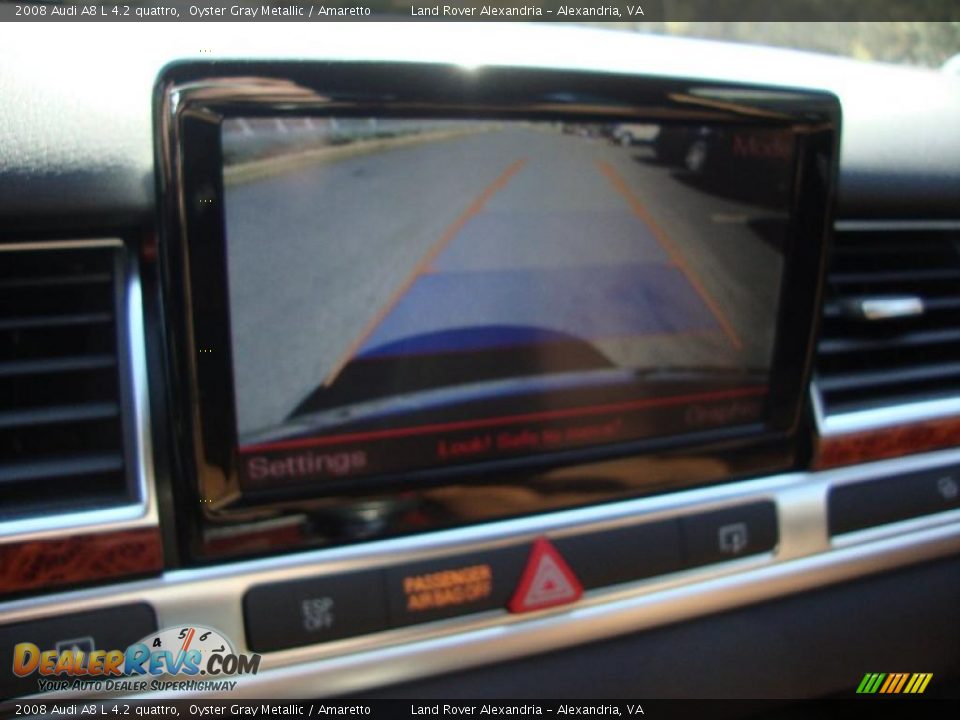 2008 Audi A8 L 4.2 quattro Oyster Gray Metallic / Amaretto Photo #21