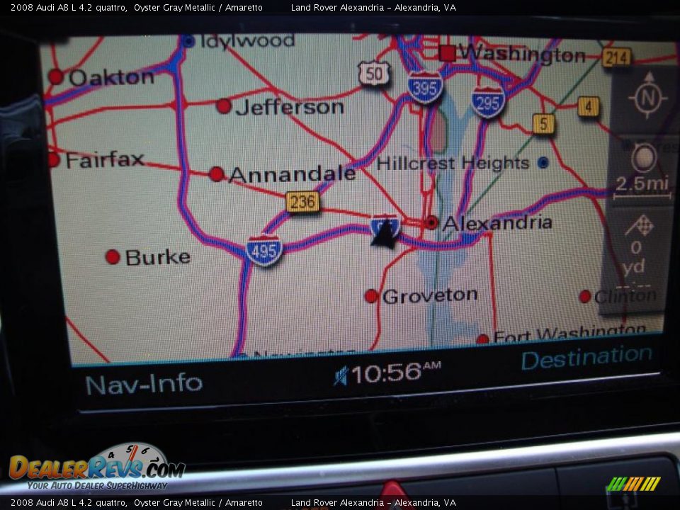 2008 Audi A8 L 4.2 quattro Oyster Gray Metallic / Amaretto Photo #25