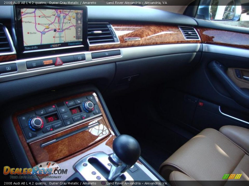 2008 Audi A8 L 4.2 quattro Oyster Gray Metallic / Amaretto Photo #28
