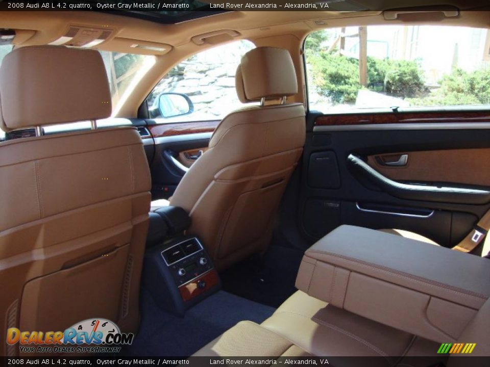 2008 Audi A8 L 4.2 quattro Oyster Gray Metallic / Amaretto Photo #29
