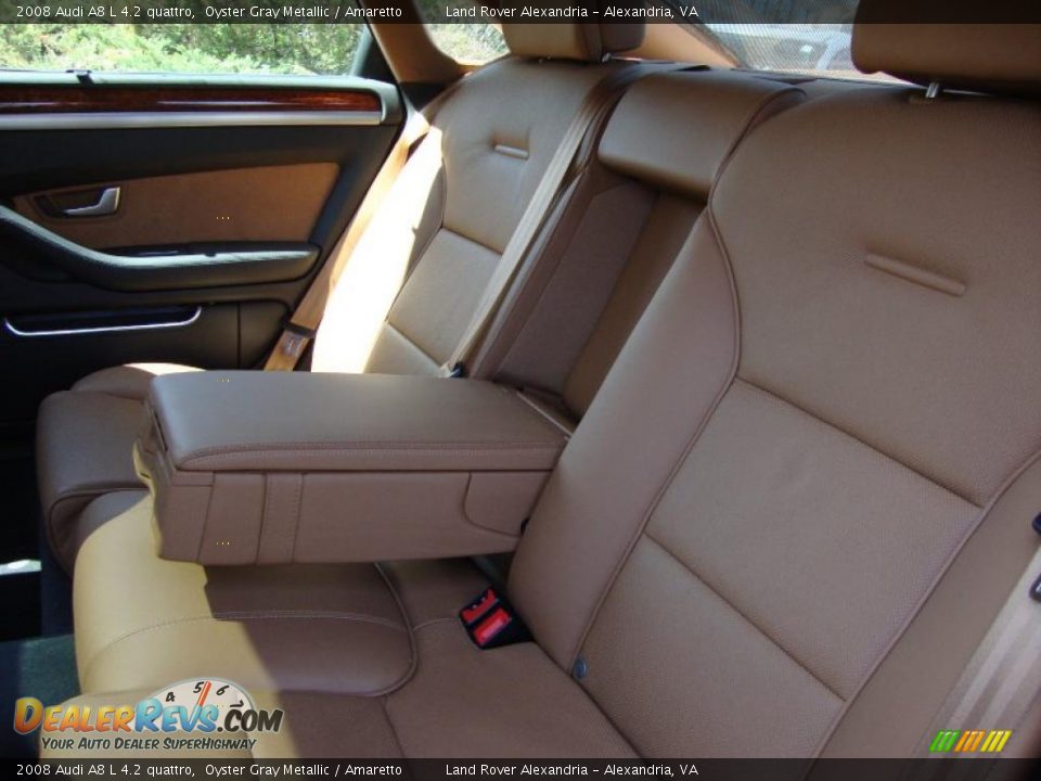 2008 Audi A8 L 4.2 quattro Oyster Gray Metallic / Amaretto Photo #30