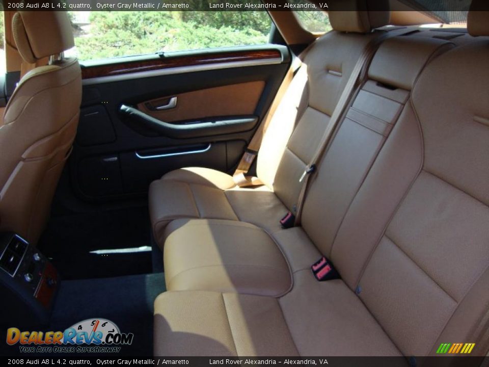 2008 Audi A8 L 4.2 quattro Oyster Gray Metallic / Amaretto Photo #31