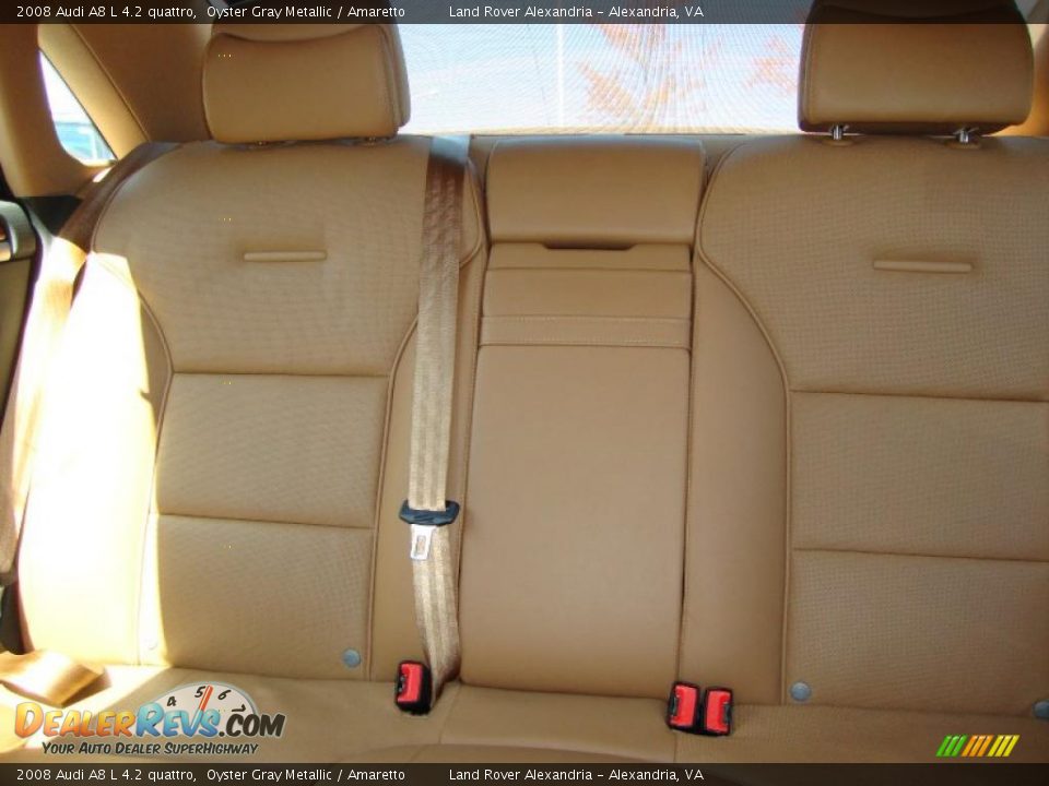 2008 Audi A8 L 4.2 quattro Oyster Gray Metallic / Amaretto Photo #32