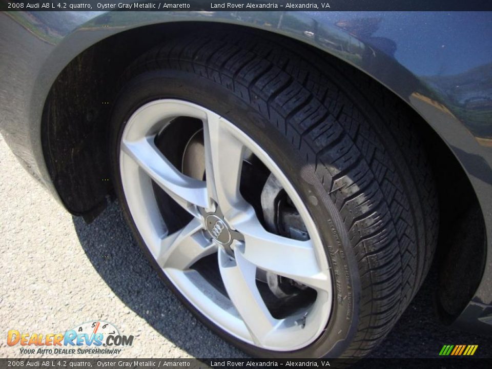 2008 Audi A8 L 4.2 quattro Oyster Gray Metallic / Amaretto Photo #33